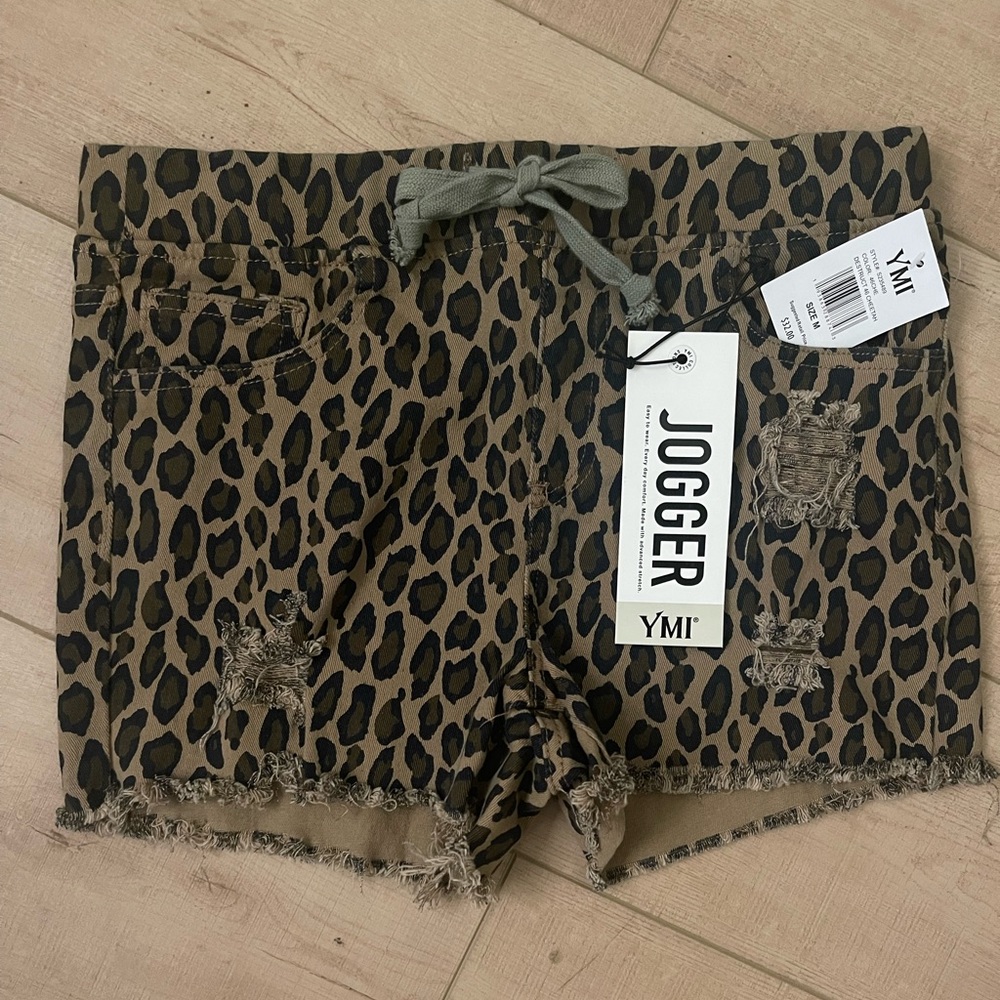Leopard YMI Jogger Shorts